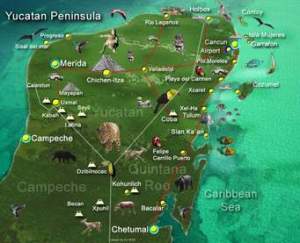 yucatan map